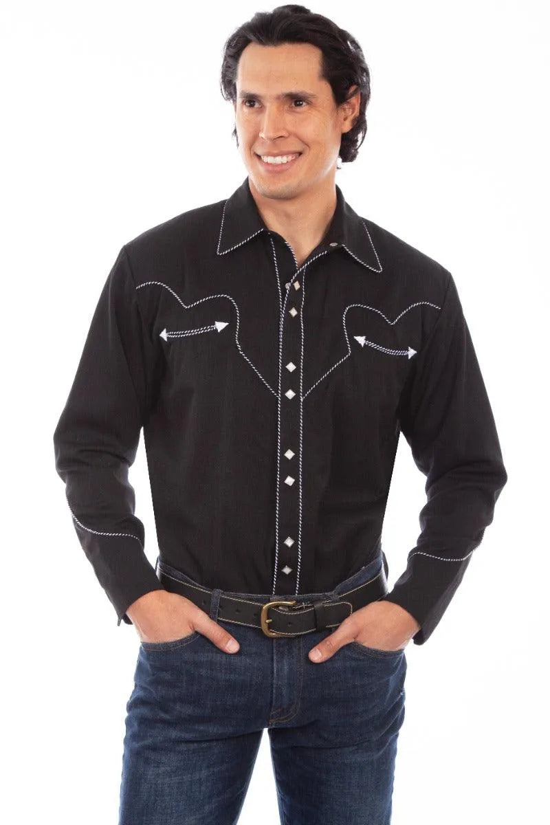 Scully Candy Cane - Men's Western Shirt - Hatcountry