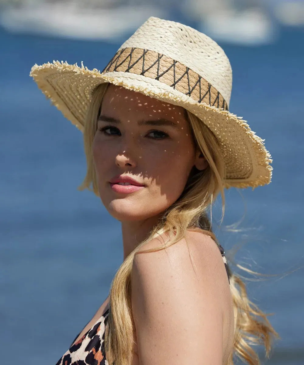 Peter Grimm Zag - Womens Straw Fedora Hat - Hatcountry