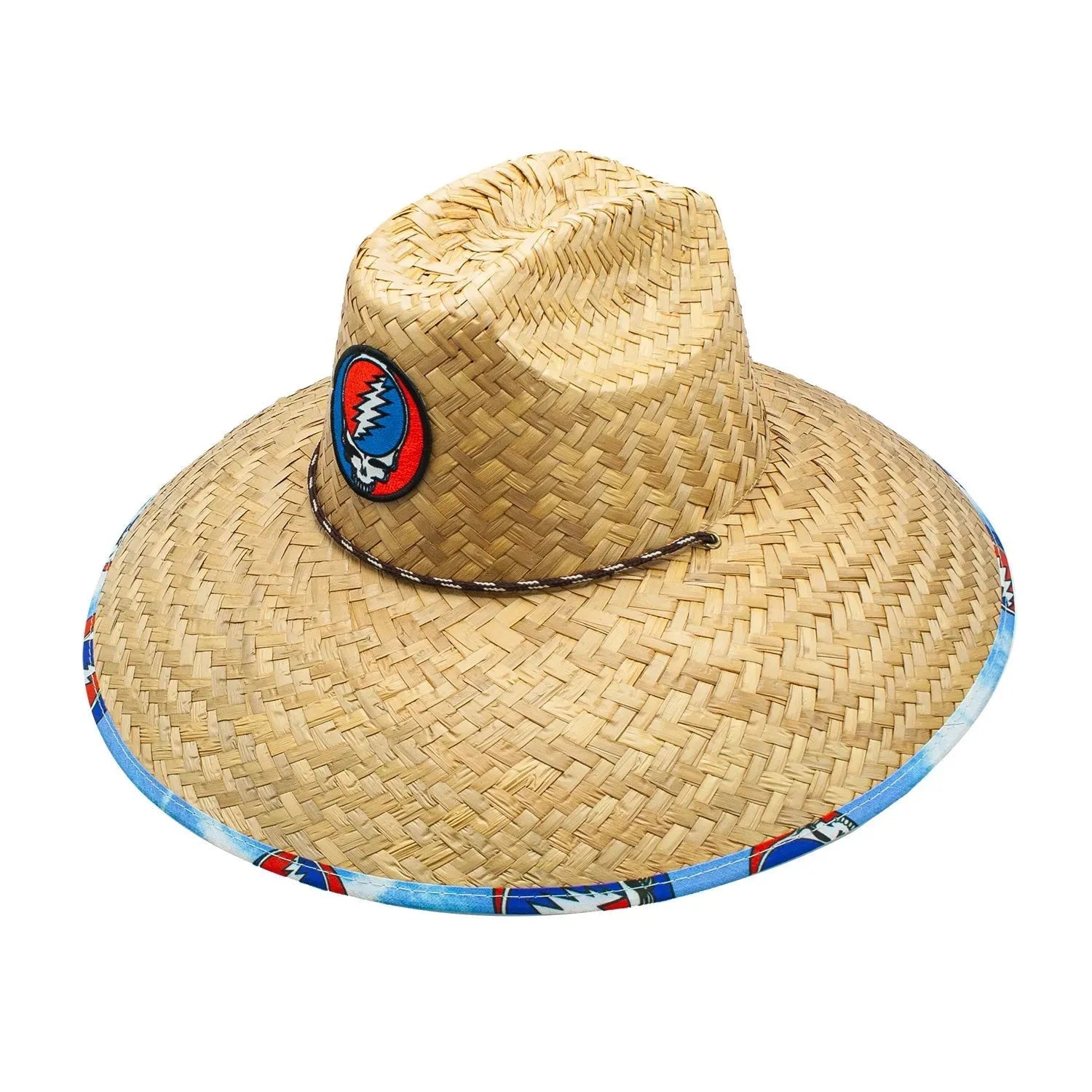 Peter Grimm Grateful Dead SYF (Steal Your Face) Hasselhoff Underbrim - Straw Lifeguard Hat - Hatcountry
