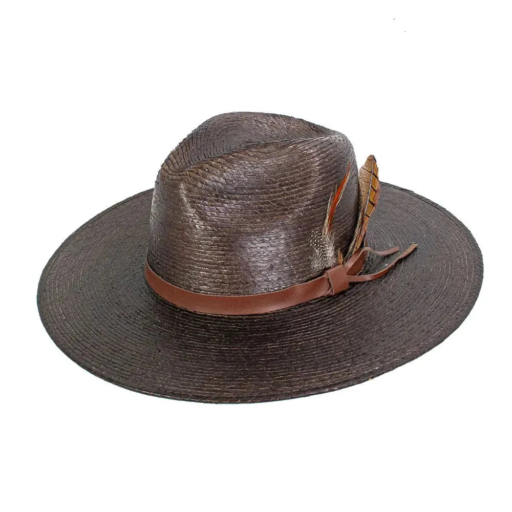 Peter Grimm Phoenix - Wide Brim Mexican Palm Straw Fedora Hat - Hatcountry