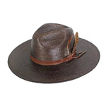 Peter Grimm Phoenix - Wide Brim Mexican Palm Straw Fedora Hat - Hatcountry
