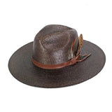 Peter Grimm Phoenix - Wide Brim Mexican Palm Straw Fedora Hat - Hatcountry