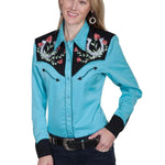 Scully Horseshoe and Roses - Women's Western Shirt - Hatcountry