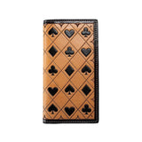 3D Checkered Card Suits - Men's Rodeo Wallet
