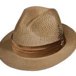 Stacy Adams Cancun - Milan Straw Fedora Hat - Hatcountry
