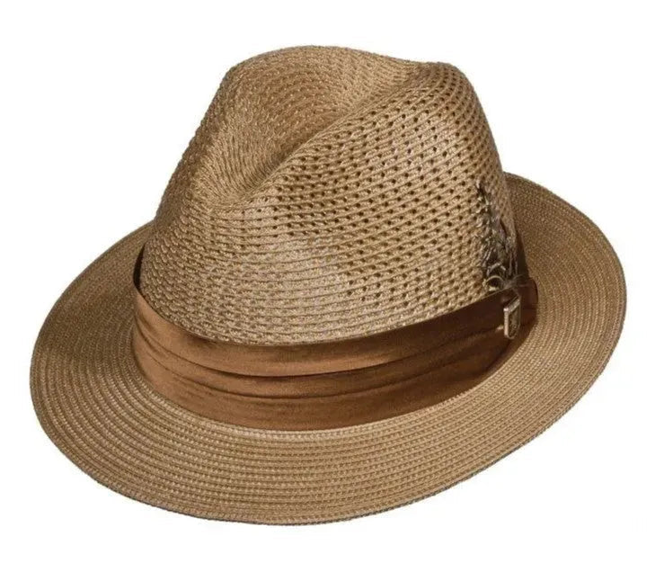 Stacy Adams Cancun - Milan Straw Fedora Hat - Hatcountry