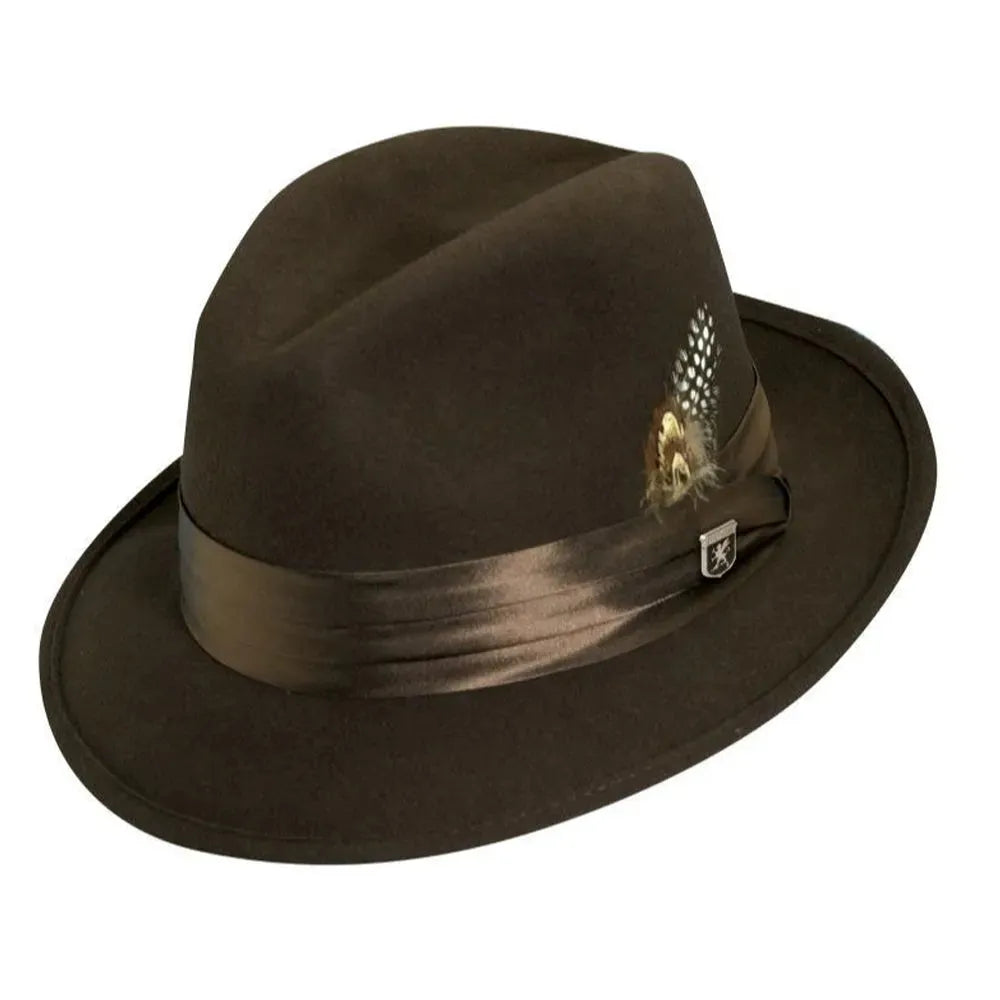 Stacy Adams Johnston - Soft Wool Felt Fedora Hat - Hatcountry