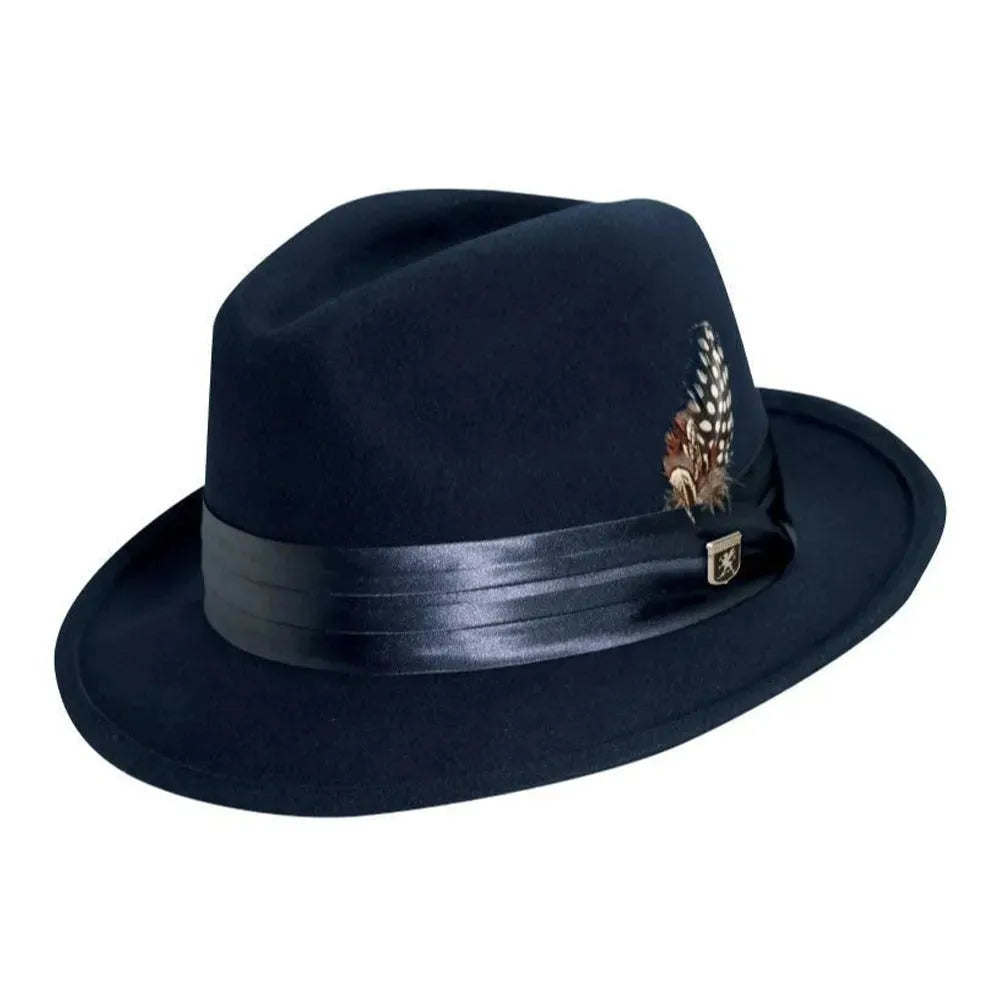 Stacy Adams Johnston - Soft Wool Felt Fedora Hat - Hatcountry
