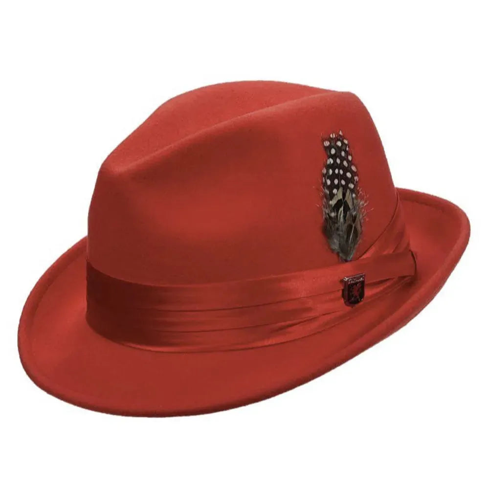 Stacy Adams Johnston - Soft Wool Felt Fedora Hat - Hatcountry