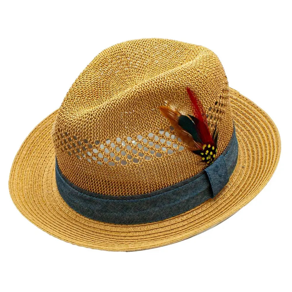 Peter Grimm Shelby - Straw Fedora Hat - Hatcountry