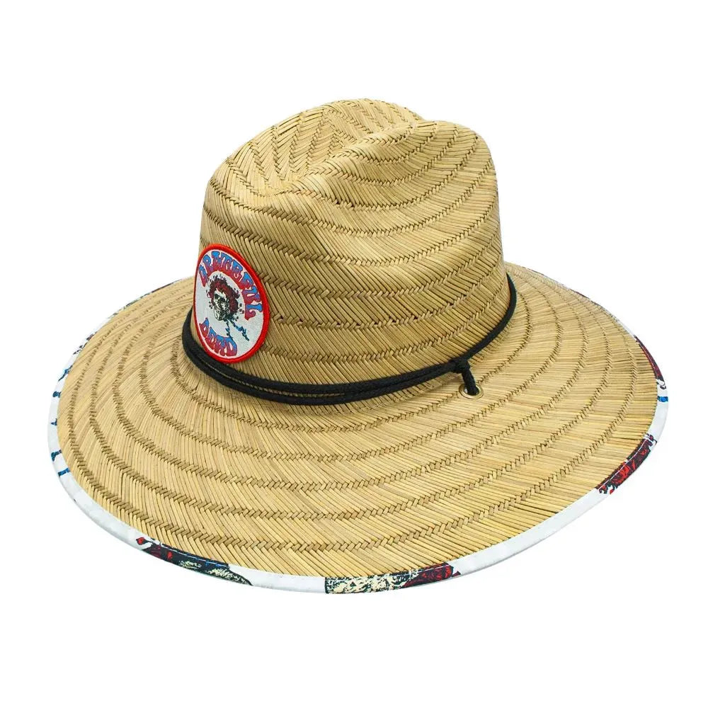 Peter Grimm Grateful Dead Skull & Roses Lifeguard - Rye Straw Lifeguard Hat - Hatcountry