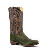 Roper Drover (Green) - Men's Suede Cowboy Boots
