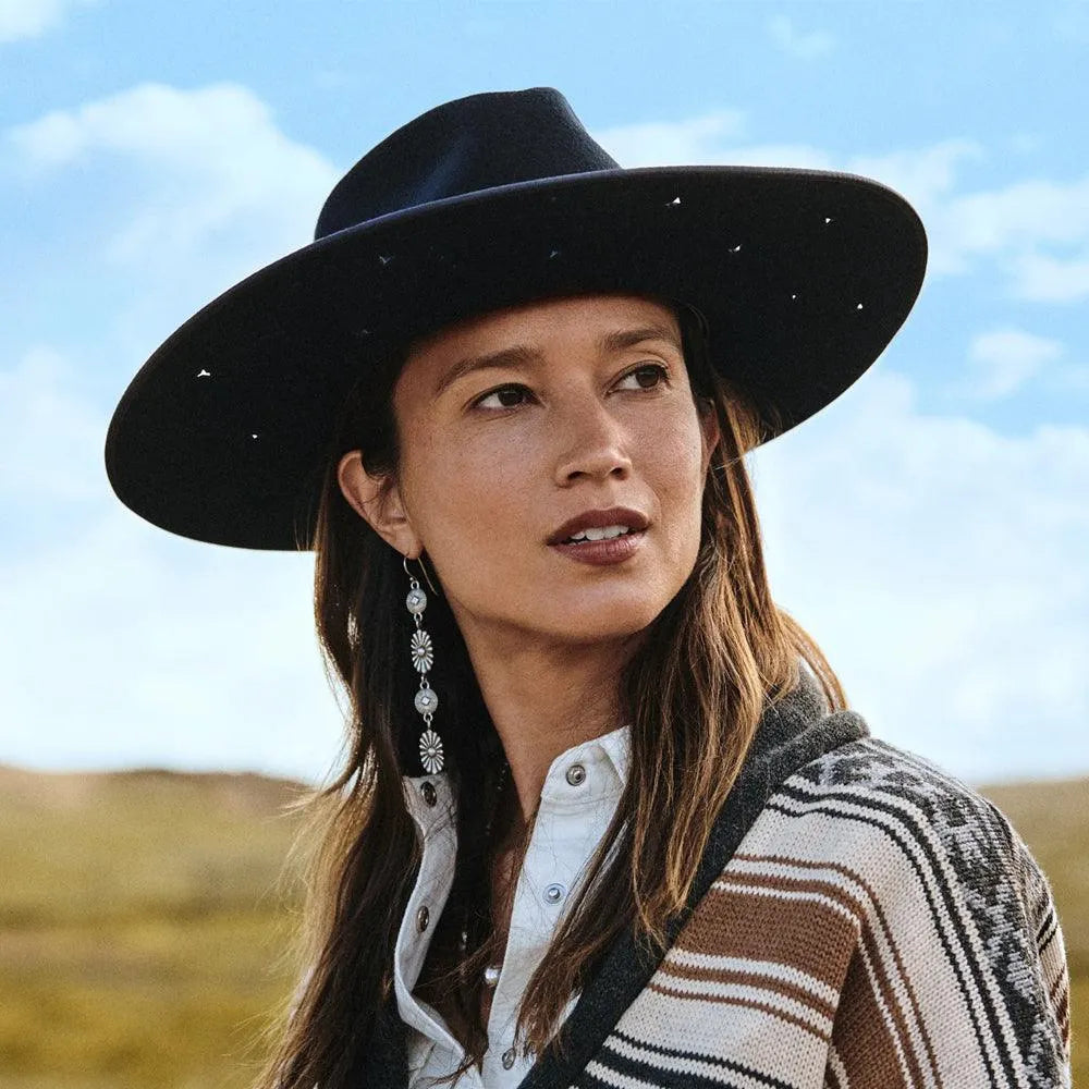 Stetson Night Sky S - Wide Brim Fedora Wool Felt Cowgirl Hat - Hatcountry