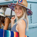 Peter Grimm Grateful Dead SYF (Steal Your Face) - Rye Straw Lifeguard Hat - Hatcountry