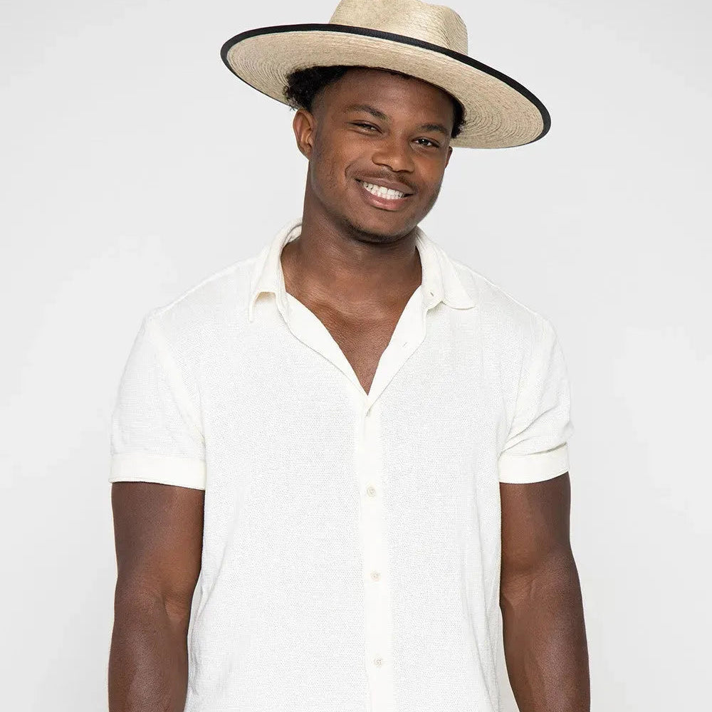 Peter Grimm Tarot - Wide Brim Mexican Palm Straw Fedora Hat - Hatcountry