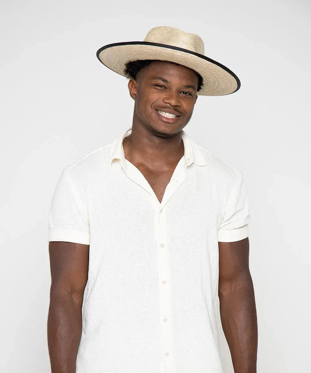 Peter Grimm Tarot - Wide Brim Mexican Palm Straw Fedora Hat - Hatcountry