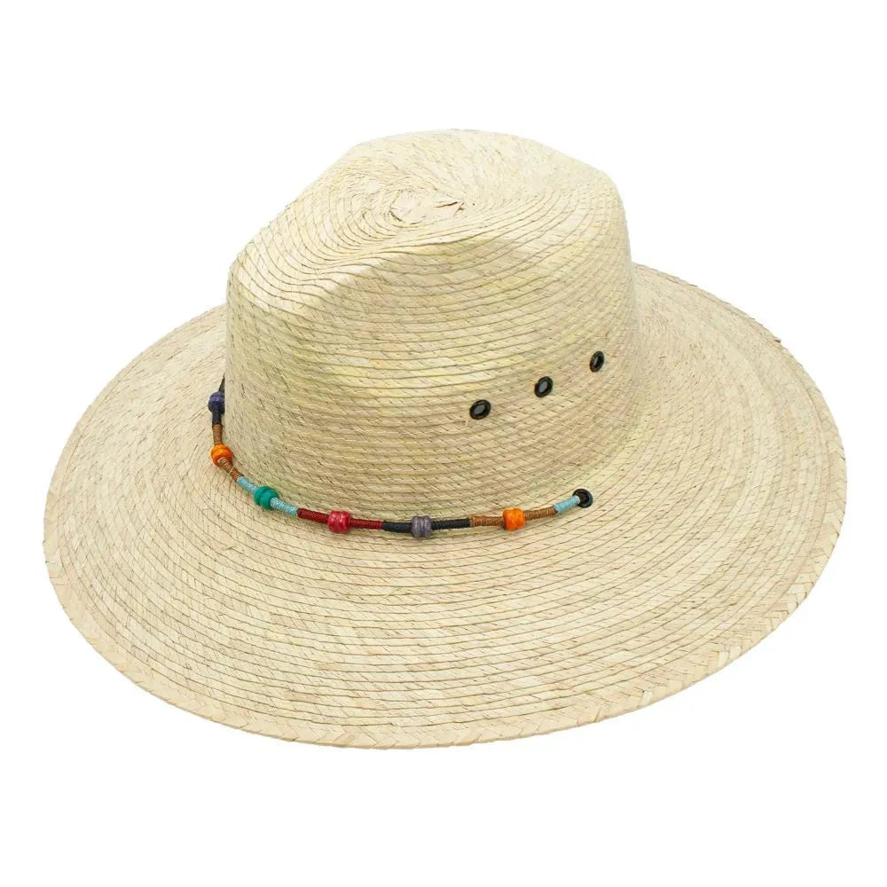 Peter Grimm Viva - Wide Brim Mexican Palm Straw Fedora Hat - Hatcountry