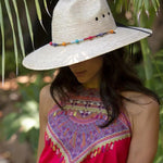 Peter Grimm Viva - Wide Brim Mexican Palm Straw Fedora Hat - Hatcountry