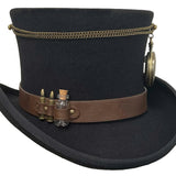 Deadwood Trading Time Traveler - Steampunk Wool Top Hat - Hatcountry