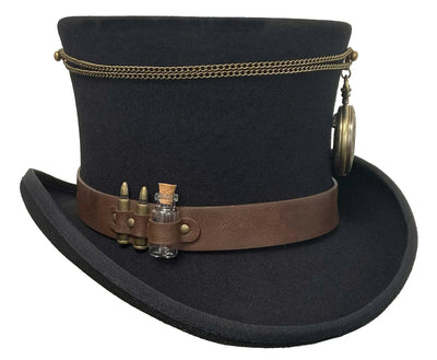 Deadwood Trading Time Traveler - Steampunk Wool Top Hat - Hatcountry