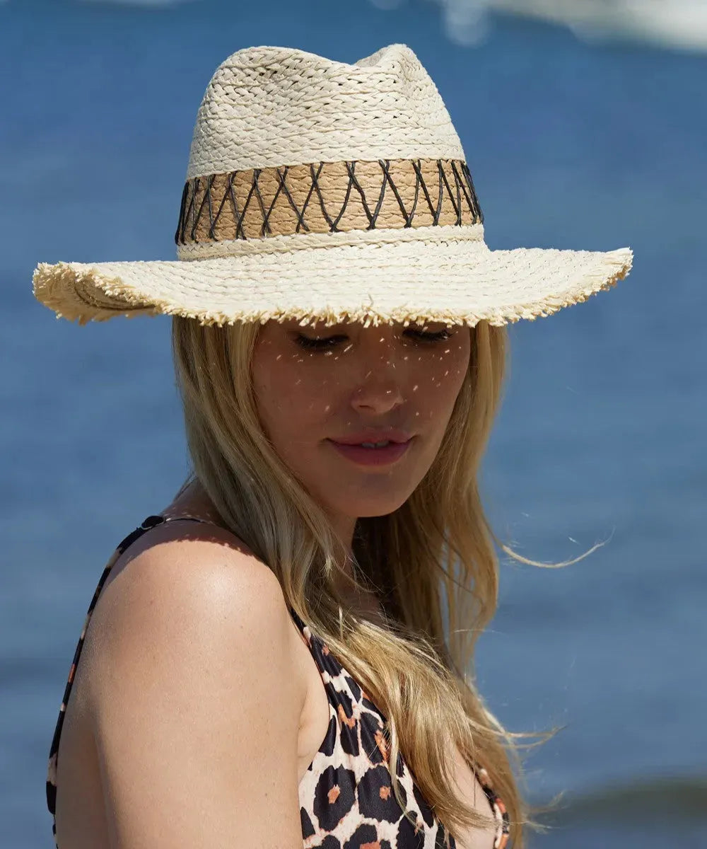 Peter Grimm Zag - Womens Straw Fedora Hat - Hatcountry