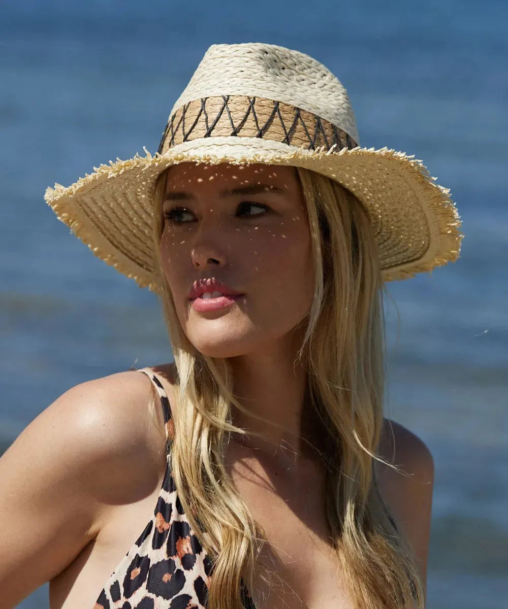 Peter Grimm Zag - Womens Straw Fedora Hat - Hatcountry